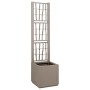 Macetero de Jardín con Trellis Marrón Claro 36x36x140 cm PP de , Maceteros y jardineras - Ref: Foro24-42006501, Precio: 57,34 €