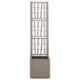 Macetero de Jardín con Trellis Marrón Claro 36x36x140 cm PP de , Maceteros y jardineras - Ref: Foro24-42006501, Precio: 57,34 €