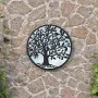 Round garden mirror in black iron for outdoor use, 60x2.5 cm by vidaXL, Mirrors - Ref: Foro24-318372, Price: 90,00 €, Discoun...