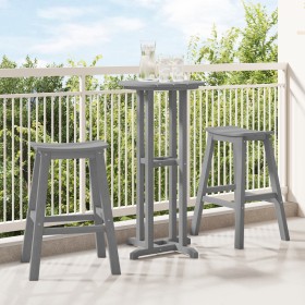 Taburetes de Bar 2 pcs Gris Claro HDPE