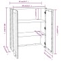 Aparador superior HAMAR madera maciza pino blanco 85x35x100 cm de vidaXL, Aparadores - Ref: Foro24-340505, Precio: 137,30 €, ...