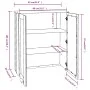 Aparador superior HAMAR madera maciza pino blanco 85x35x100 cm de vidaXL, Aparadores - Ref: Foro24-340505, Precio: 135,25 €, ...