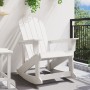 Silla Mecedora Adirondack Blanca 73.5x92x90 cm HDPE | Foro24.es | Tu tienda online para hogar, jardín y más Foro24.es