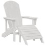 Silla Adirondack con reposapiés blanca HDPE | Foro24.es | Tu tienda online para hogar, jardín y más Foro24.es