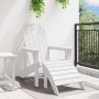 Silla Adirondack con reposapiés blanca HDPE | Foro24.es | Tu tienda online para hogar, jardín y más Foro24.es