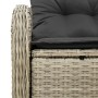 Sofá de Jardín de 2 Plazas con Almacenamiento y Cojines Gris Claro Ratán von , Outdoor-Sofas - Ref: Foro24-42006727, Preis: 1...