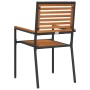 Sillas de jardín apilables con cojines 2 pcs Negro Polirratan | Foro24.es | Tu tienda online para hogar, jardín y más Foro24.es