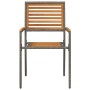 Sillas apilables de jardín con cojines, 2 pcs, Gris de ratán sintético by , Garden chairs - Ref: Foro24-42006823, Price: 118,...
