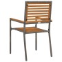 Sillas apilables de jardín con cojines, 2 pcs, Gris de ratán sintético by , Garden chairs - Ref: Foro24-42006823, Price: 118,...