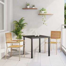 Sillas de jardín apilables con cojines 2 pcs