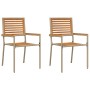 Sillas de jardín apilables con cojines 2 pcs Beige Polirratan by , Garden chairs - Ref: Foro24-42006824, Price: 118,76 €, Dis...