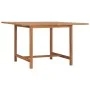 Garden dining table solid teak wood 110x110x75 cm by vidaXL, Garden tables - Ref: Foro24-318477, Price: 126,94 €, Discount: %