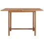 Garden dining table solid teak wood 110x110x75 cm by vidaXL, Garden tables - Ref: Foro24-318477, Price: 126,94 €, Discount: %