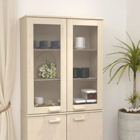 Aparador superior HAMAR pino macizo marrón miel 85x35x100 cm de vidaXL, Aparadores - Ref: Foro24-340504, Precio: 126,81 €, De...