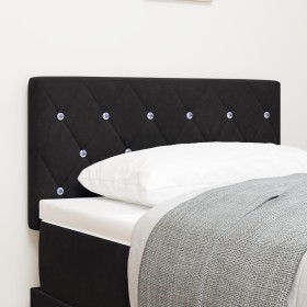 Cabecero con Botón de Cristal Tufted Negro 80 cm
