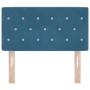 Cabecero  con botón de cristal, tapizado en terciopelo azul oscuro de 80 cm | Foro24.es | Tu tienda online para hogar, jardín y más Foro24.es