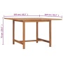Garden dining table solid teak wood 110x110x75 cm by vidaXL, Garden tables - Ref: Foro24-318477, Price: 172,81 €, Discount: %