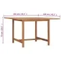 Garden dining table solid teak wood 110x110x75 cm by vidaXL, Garden tables - Ref: Foro24-318477, Price: 126,94 €, Discount: %