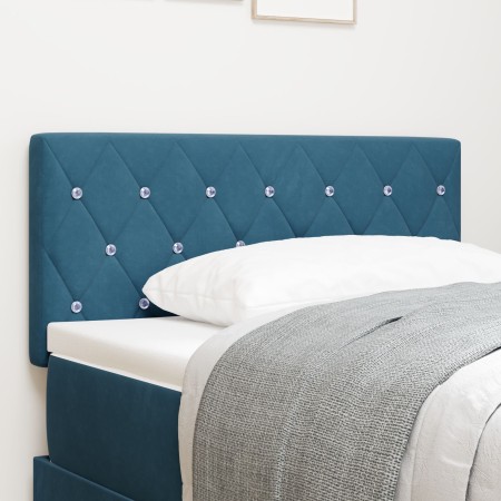 Cabecero  con botones de cristal tapizado en terciopelo azul oscuro de 90 cm | Foro24.es | Tu tienda online para hogar, jardín y más Foro24.es