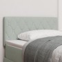 Cabecero  con botones de cristal acolchado en terciopelo gris claro de 100 cm | Foro24.es | Tu tienda online para hogar, jardín y más Foro24.es