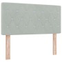 Cabecero  con botones de cristal acolchado en terciopelo gris claro de 100 cm | Foro24.es | Tu tienda online para hogar, jardín y más Foro24.es