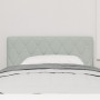 Cabecero  con botones de cristal acolchado en terciopelo gris claro de 100 cm | Foro24.es | Tu tienda online para hogar, jardín y más Foro24.es