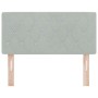 Cabecero  con botones de cristal acolchado en terciopelo gris claro de 100 cm | Foro24.es | Tu tienda online para hogar, jardín y más Foro24.es