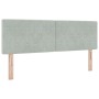 Cabecero  con botones de cristal capitoné gris claro de 140 cm en terciopelo | Foro24.es | Tu tienda online para hogar, jardín y más Foro24.es