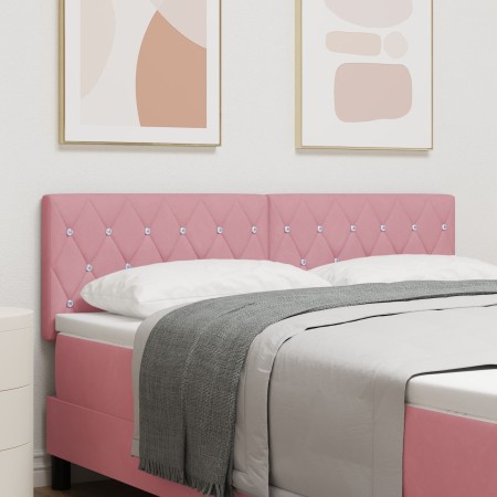 Cabecera  con botones de cristal tapizada en terciopelo rosa de 140 cm | Foro24.es | Tu tienda online para hogar, jardín y más Foro24.es