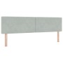 Cabecera  con botones de cristal tufted en gris claro de 180 cm de terciopelo | Foro24.es | Tu tienda online para hogar, jardín y más Foro24.es