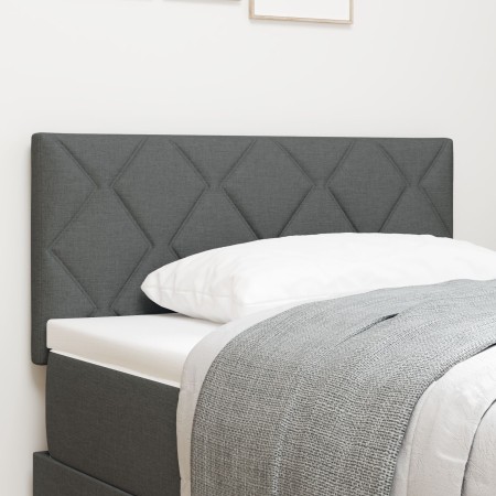 Cabecero Diseño de Bloques de Diamante Gris Oscuro 90 cm Tela von , Kopf- und Fußteile - Ref: Foro24-42007216, Preis: 45,52 €...