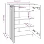 HAMAR solid white pine wood shoemaker 85x40x108 cm by vidaXL, Shoe racks and shoe organizers - Ref: Foro24-340517, Price: 180...