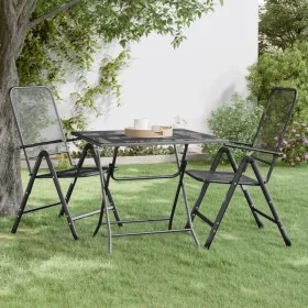 Anthracite expanded metal mesh garden table 80x80x72 cm by vidaXL, Garden tables - Ref: Foro24-317345, Price: 146,29 €, Disco...