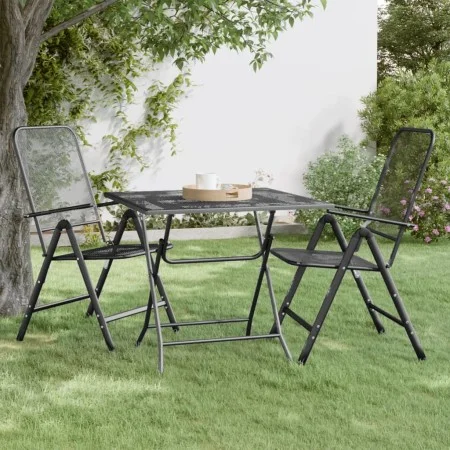 Anthracite expanded metal mesh garden table 80x80x72 cm by vidaXL, Garden tables - Ref: Foro24-317345, Price: 146,29 €, Disco...