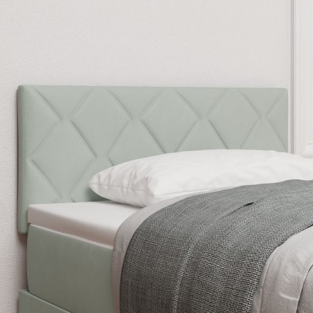 Cabezal Diseño Bloques Diamante Gris Claro 100 cm Terciopelo by , Headboards and footboards - Ref: Foro24-42007235, Price: 47...