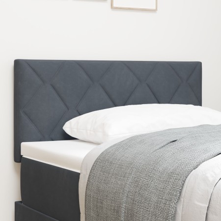 Cabecera Diseño de Bloques de Diamante Gris Oscuro 100 cm Terciopelo by , Headboards and footboards - Ref: Foro24-42007236, P...