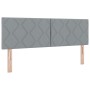 Cabecero  Diseño de Bloques de Diamante Gris Claro 160 cm Tela | Foro24.es | Tu tienda online para hogar, jardín y más Foro24.es