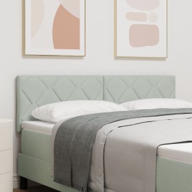 Cabecero Diseño de Bloques de Diamante Gris Claro de 160 cm Terciopelo de , Cabeceros y pies de cama - Ref: Foro24-42007261, ...