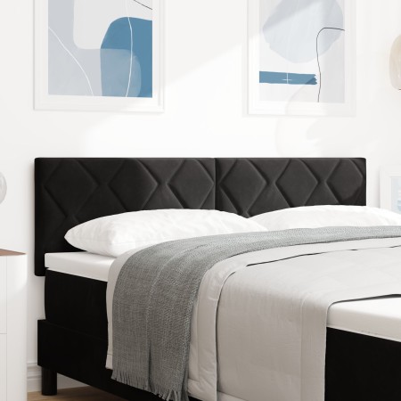 Cabecero Diseño de Bloques de Diamante Negro 160 cm Terciopelo by , Headboards and footboards - Ref: Foro24-42007263, Price: ...