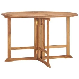 Klappbarer Garten-Esstisch aus massivem Teakholz, Ø110x75 cm von vidaXL, Gartentische - Ref: Foro24-318479, Preis: 268,58 €, ...