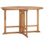 Solid teak folding garden dining table Ø110x75 cm by vidaXL, Garden tables - Ref: Foro24-318479, Price: 296,69 €, Discount: %