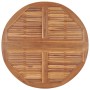 Solid teak folding garden dining table Ø110x75 cm by vidaXL, Garden tables - Ref: Foro24-318479, Price: 296,69 €, Discount: %
