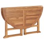 Solid teak folding garden dining table Ø110x75 cm by vidaXL, Garden tables - Ref: Foro24-318479, Price: 296,69 €, Discount: %