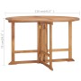 Solid teak folding garden dining table Ø110x75 cm by vidaXL, Garden tables - Ref: Foro24-318479, Price: 296,69 €, Discount: %