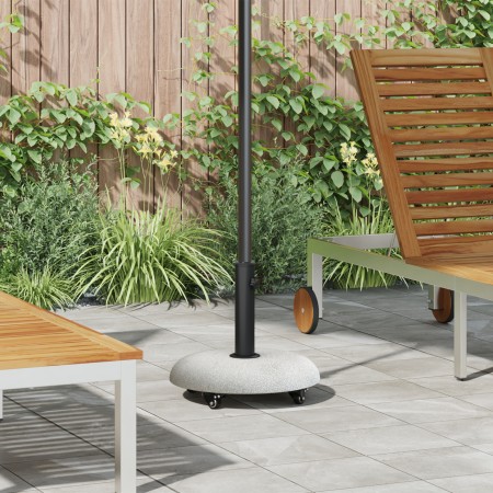 Base de Parasol con Ruedas para postes de 37/42/52/58mm Gris Claro Concreto | Foro24.es | Tu tienda online para hogar, jardín y más Foro24.es