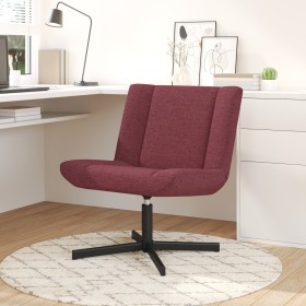Silla Giratoria Rojo Vino Tejido de poliéster con