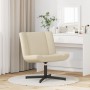 Silla de Acento Crema Tapicería de Poliéster, Base de Metal Medio | Foro24.es | Tu tienda online para hogar, jardín y más Foro24.es