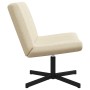 Silla de Acento Crema Tapicería de Poliéster, Base de Metal Medio | Foro24.es | Tu tienda online para hogar, jardín y más Foro24.es