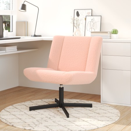 Silla de Acento Rosa Bebé Poliéster, Metal Estándar Giratoria de , Sillas - Ref: Foro24-42007336, Precio: 130,03 €, Descuento: %