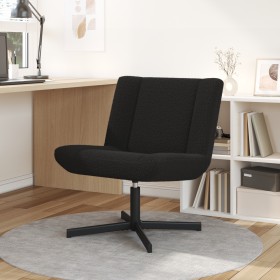 Sillón de Acento Negro Tela, Metal Mediano